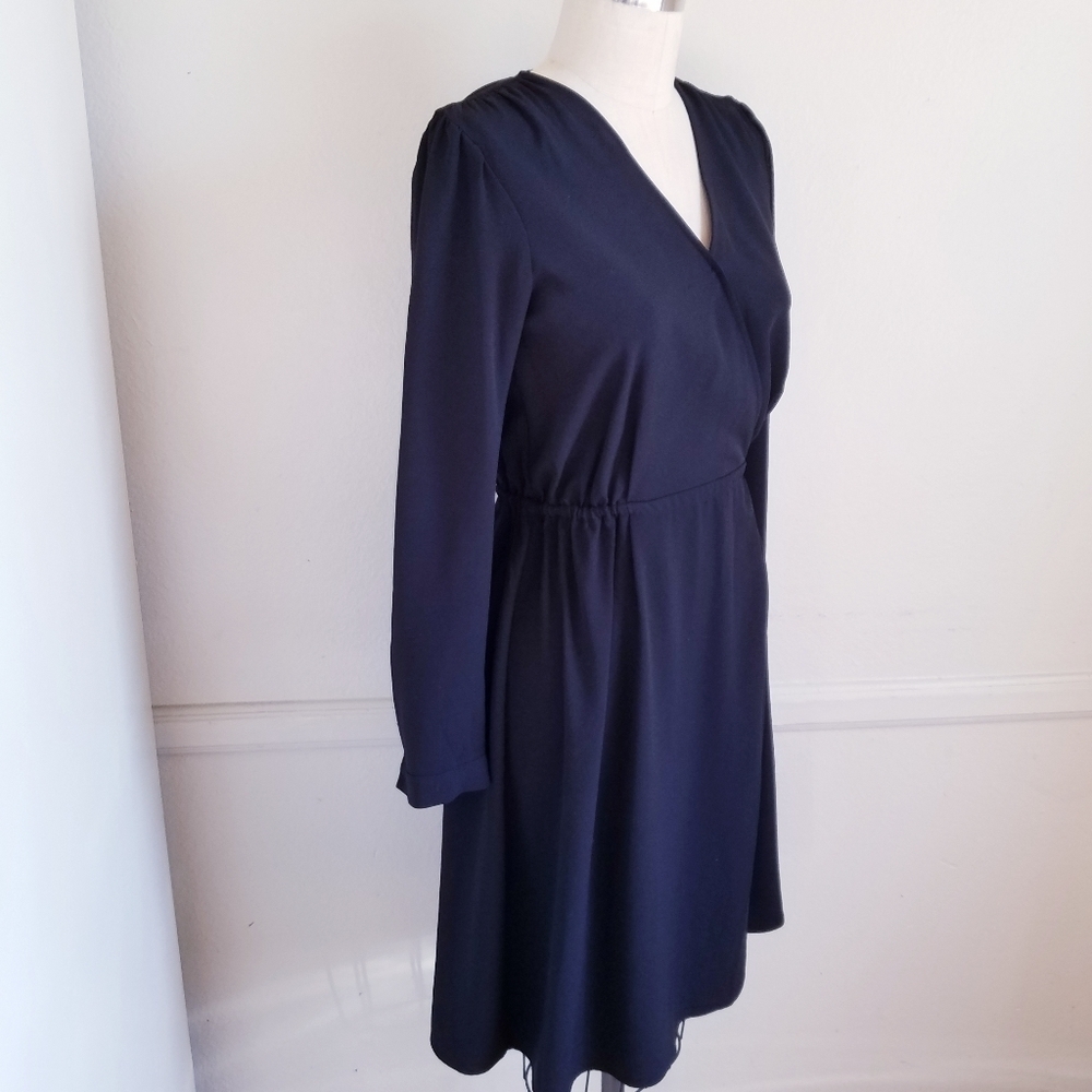 Michael Kors Black Midi Wrap Dress‎ Small - Picture 9 of 10